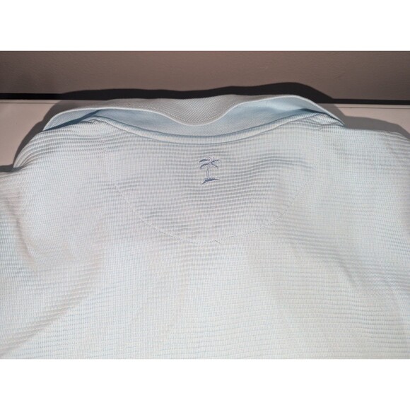 Tommy Bahama Polo Shirt Mens Large Light Blue Pique Marlin Logo Golf Casual - Picture 4 of 5